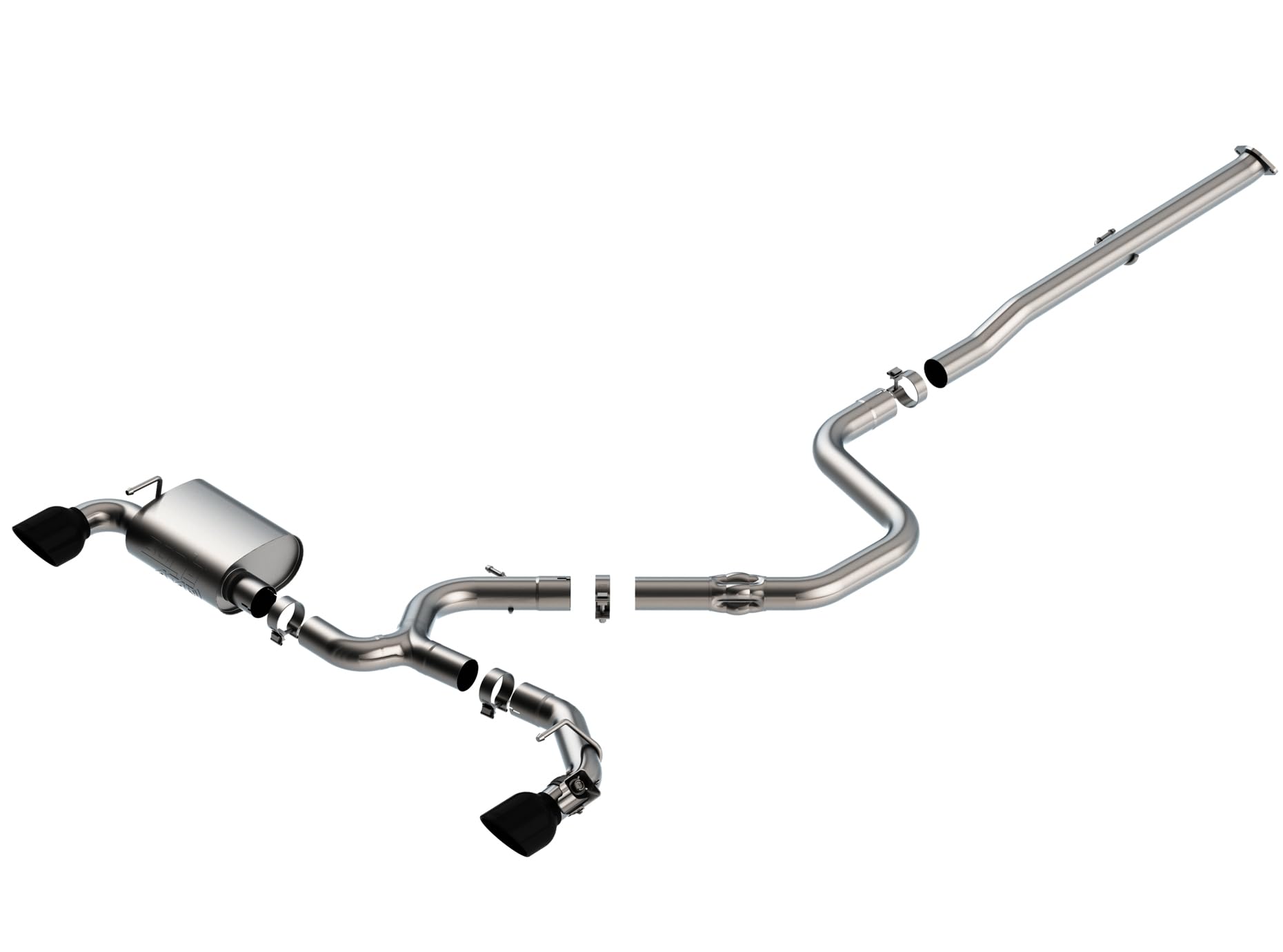 19-20 Hyundai Veloster N Borla 2.0L I4 MT FWD 2DR 3in ATAK CatBack Exhaust w/Black Chrome Tips (140832BC)