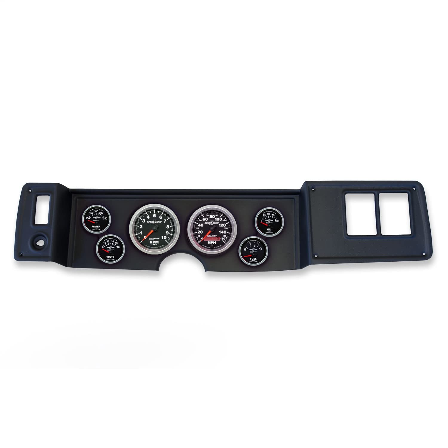 AUTO METER Direct Fit Dash Kit 2141-12, Abody/Duster/Demon/Dart 70-76, Tach/Mph/Fuel/Oilp/Wtmp/Volt, Sport-Comp Ii