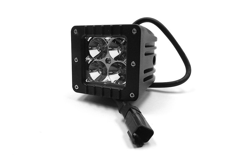 3" x 3" Southern Truck 79911 16W Square LED Light (Spot Beam DT Harness 79900/1,440 Lumens)