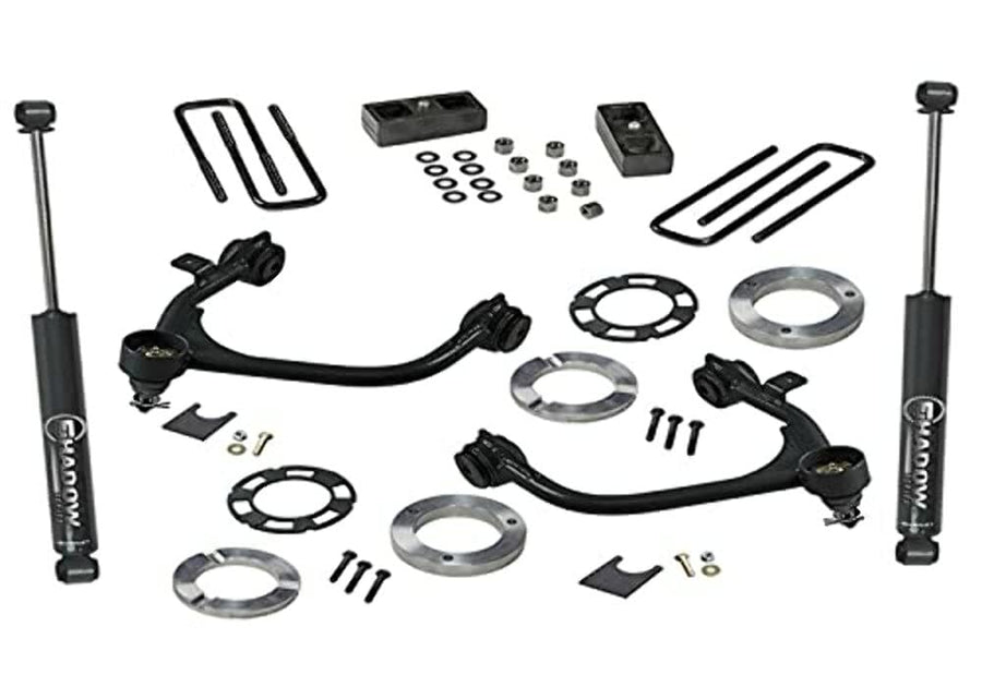 SUPERLIFT SUSPENSION RealTruck 3" Lift Kit for Silverado/Sierra | Complete Lift Kit with Rear Shadow Series Shocks & Upper Control Arms | 3900 | Fits 2019-2024 Chevrolet Silverado/GMC Sierra 1500