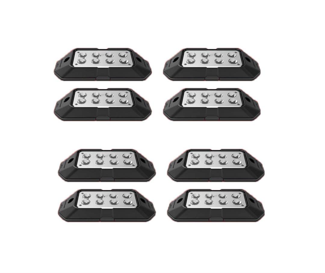 8pc XKGLOW Strobe Lights w/Traffic Modes Ultra Bright LEDs Multiple Strobe Modes + Solid On - White