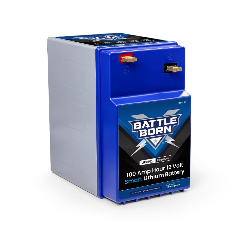 12V 100Ah GC2 Smart Lithium-Ion (LiFePO4) RV, Marine, Solar, & Off Grid Battery - Bluetooth Connectivity - Battle Born Batteries