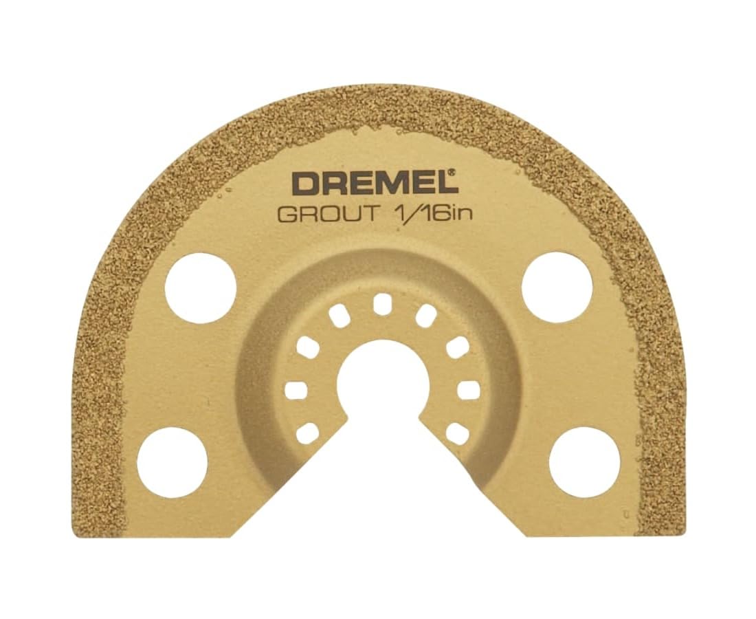 Dremel Oscillating MM501-1/16-Inch Multitool Blade for Grout Removal, Fast Cutting Carbide Accessory - Universal Quick-Fit Interface Fits Bosch, Makita, Milwaukee, and Rockwell