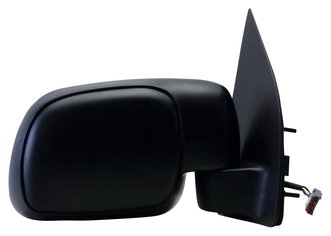 Fit System Mirror Passenger Side for Ford Excursion, w/o Signal, Black, Foldaway, Heated Power