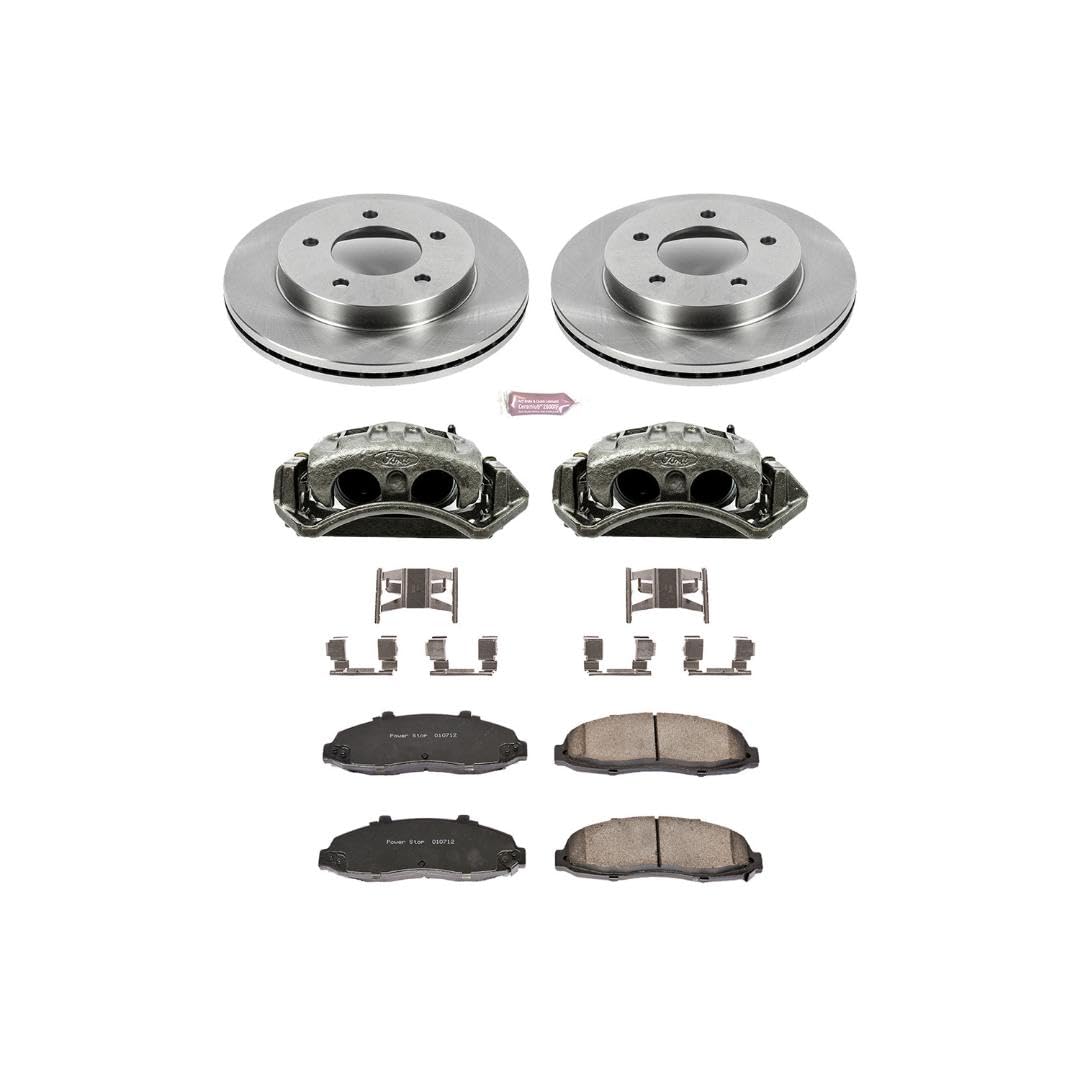 Power Stop KCOE1866 1-Click Autospecialty OE Replacement Brake Kit with Calipers For Ford F-150 1997-2000 [Model Specific]