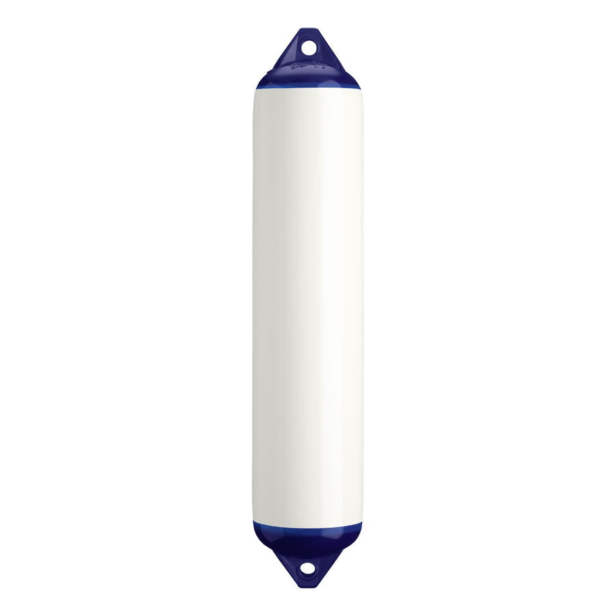 Polyform F-Series F-4 Boat Fender Standard Blue Ropehold - White