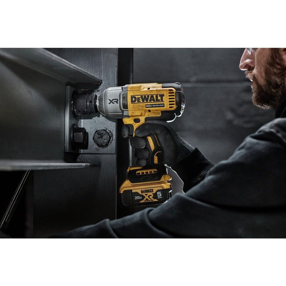 20V MAX DEWALT Cordless Impact Wrench, 1/2 Impact Gun, 4-Speed High Torque with Hog Ring Anvil and LED Light, Brushless Motor, Precision Wrench, Tool Only (DCF900B)