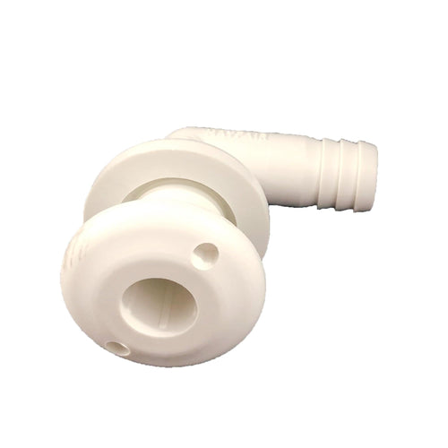7503 Johnson Pumps of America 5 Marine 90 Degree 3/4" White Thru-Hull Connector