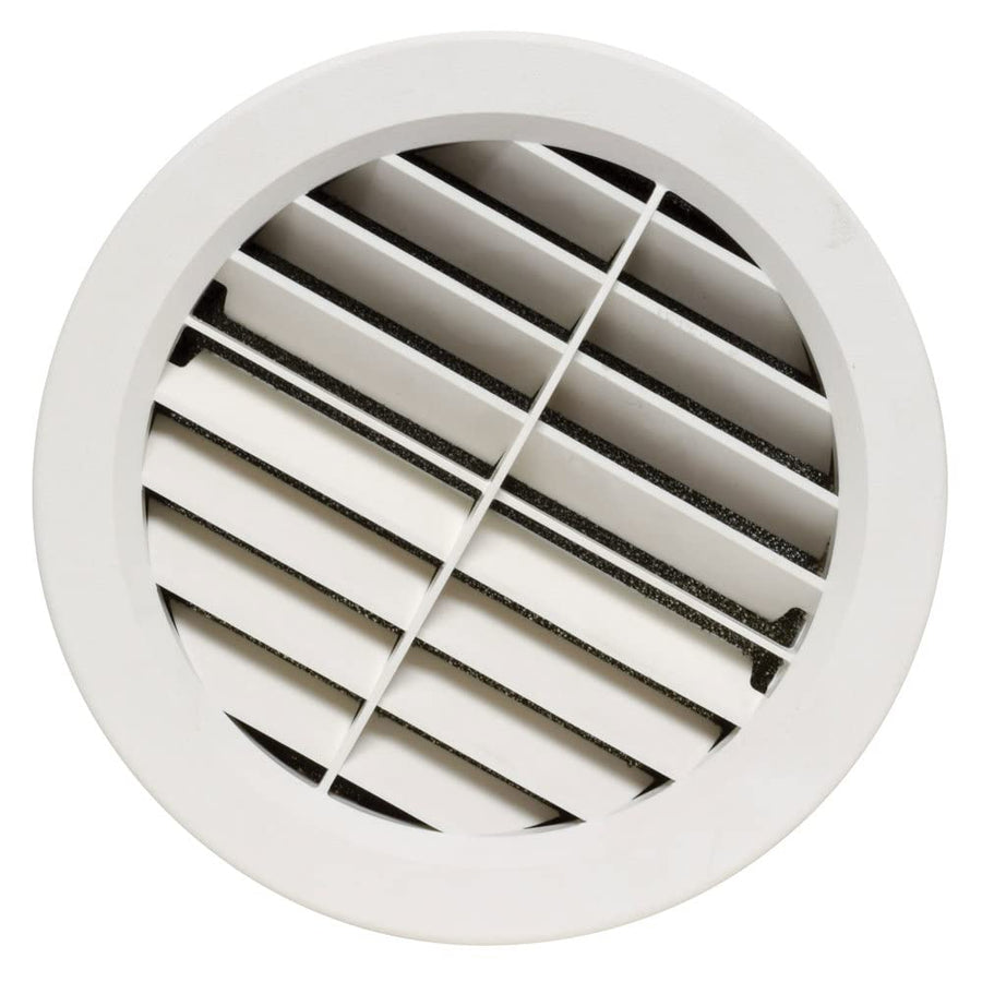 Valterra A10-3361VP Air Return Vent with Removable/Washable Foam Filter & 360° Rotation - 5-5/8" ID x 6-7/8" & Collar Extension: 7/8" to 1-1/2", Beige