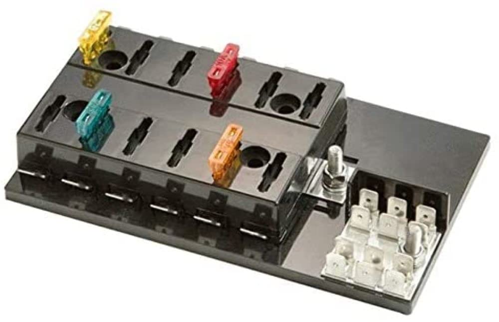 Fuse Block Installbay - ATC 12 Position Block with Grounding Pad (BLC-112-G)