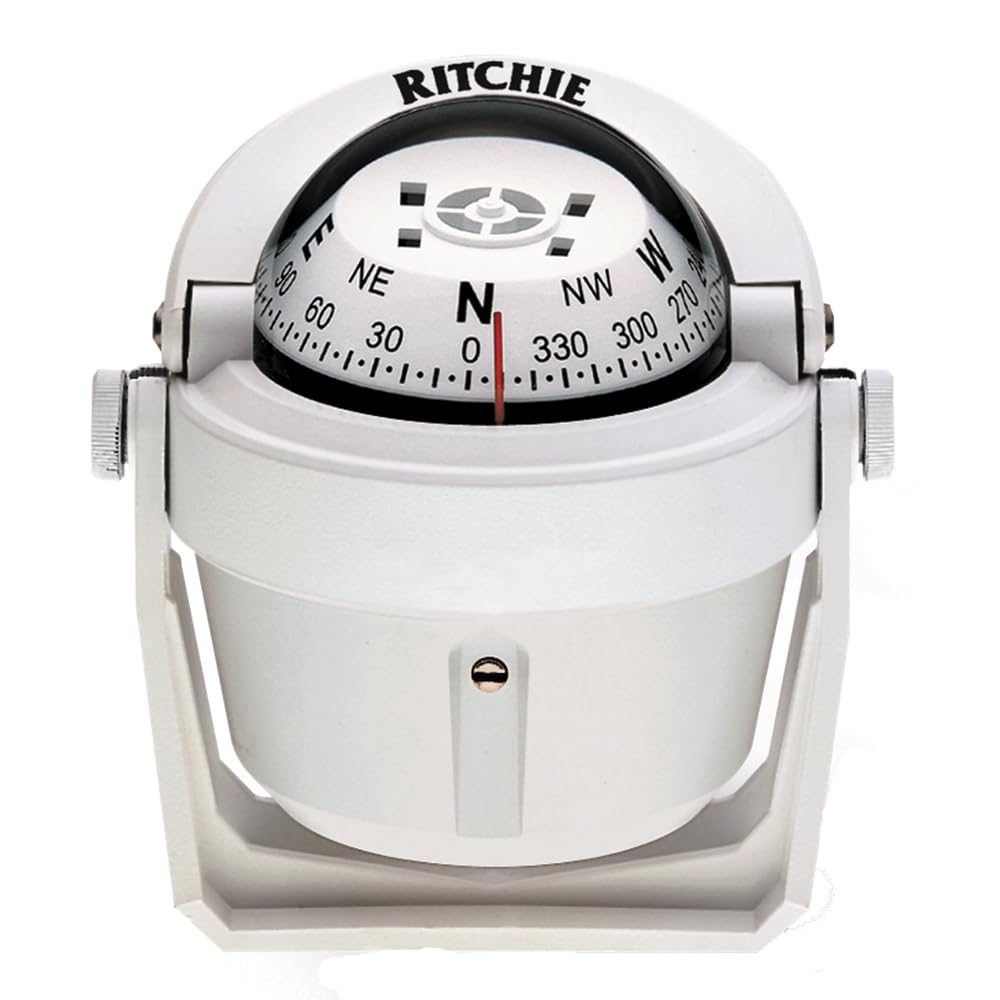 Explorer Compass Ritchie B-51W - Bracket Mount - White