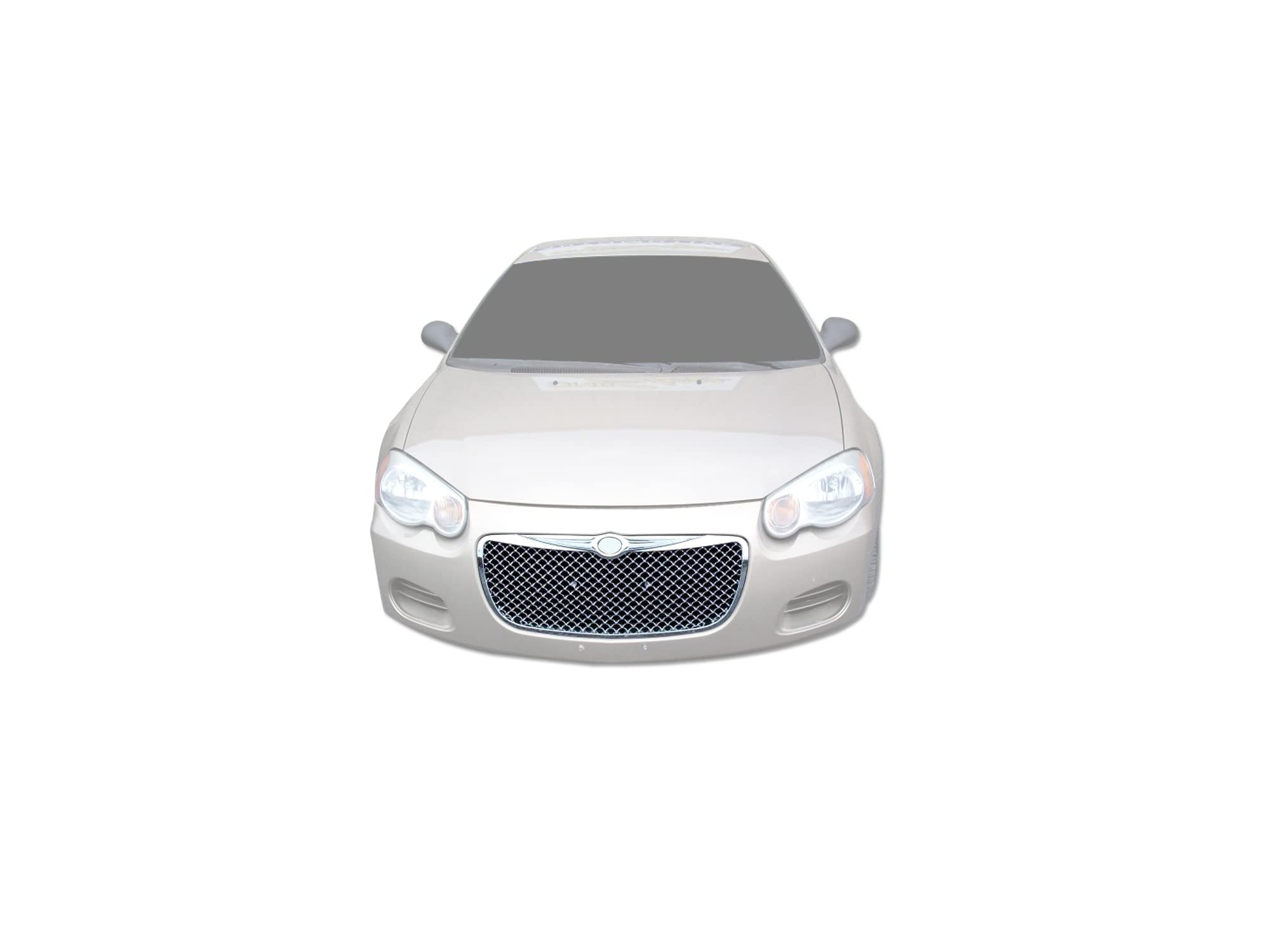 7147591 Armordillo USA Mesh Front Hood Grille - Chrome Fits 2004-2006 Chrysler Sebring