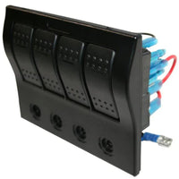 Winch Bulldog 20266-4-Switch Panel W/Lighted Breakers Black