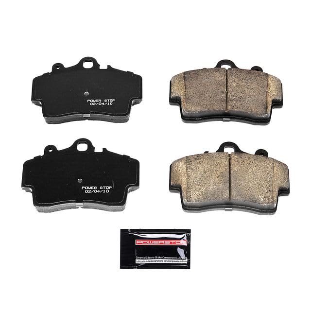 Power Stop Z23-737 Z23 Evolution Sport Carbon Fiber Infused Ceramic Brake Pads with Hardware For Porsche Boxster 1997-2008, Porsche Cayman 2007-2008 [Model Specific]