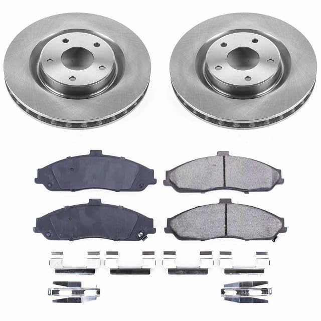 Power Stop KOE1417 Front Replacement Brake Kit-OE Brake Rotors & Ceramic Brake Pads For Cadillac XLR 2005-2007, Chevrolet Corvette 2005-2013 [Model Specific]