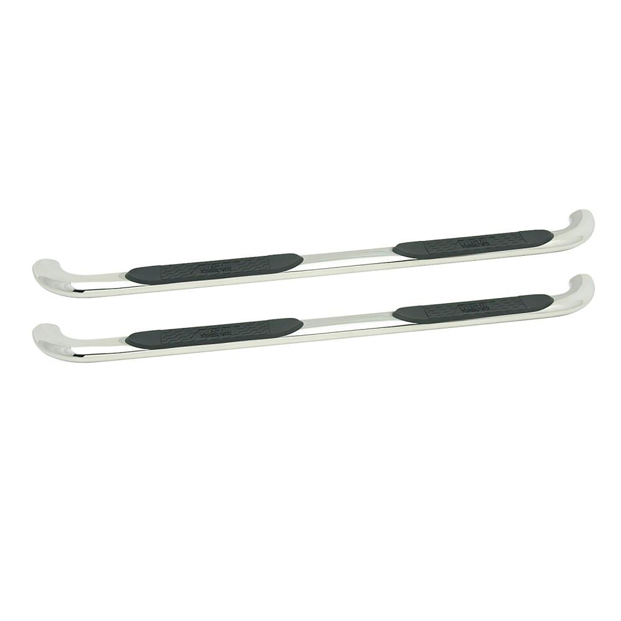 Platinum 4 Oval Nerf Bars Westin 2002-2008 fits 1500 Quad Cab 2003-2009 2500 3500 Quad Cab 2008-2009 4500 5500 Quad Cab Polished Pair