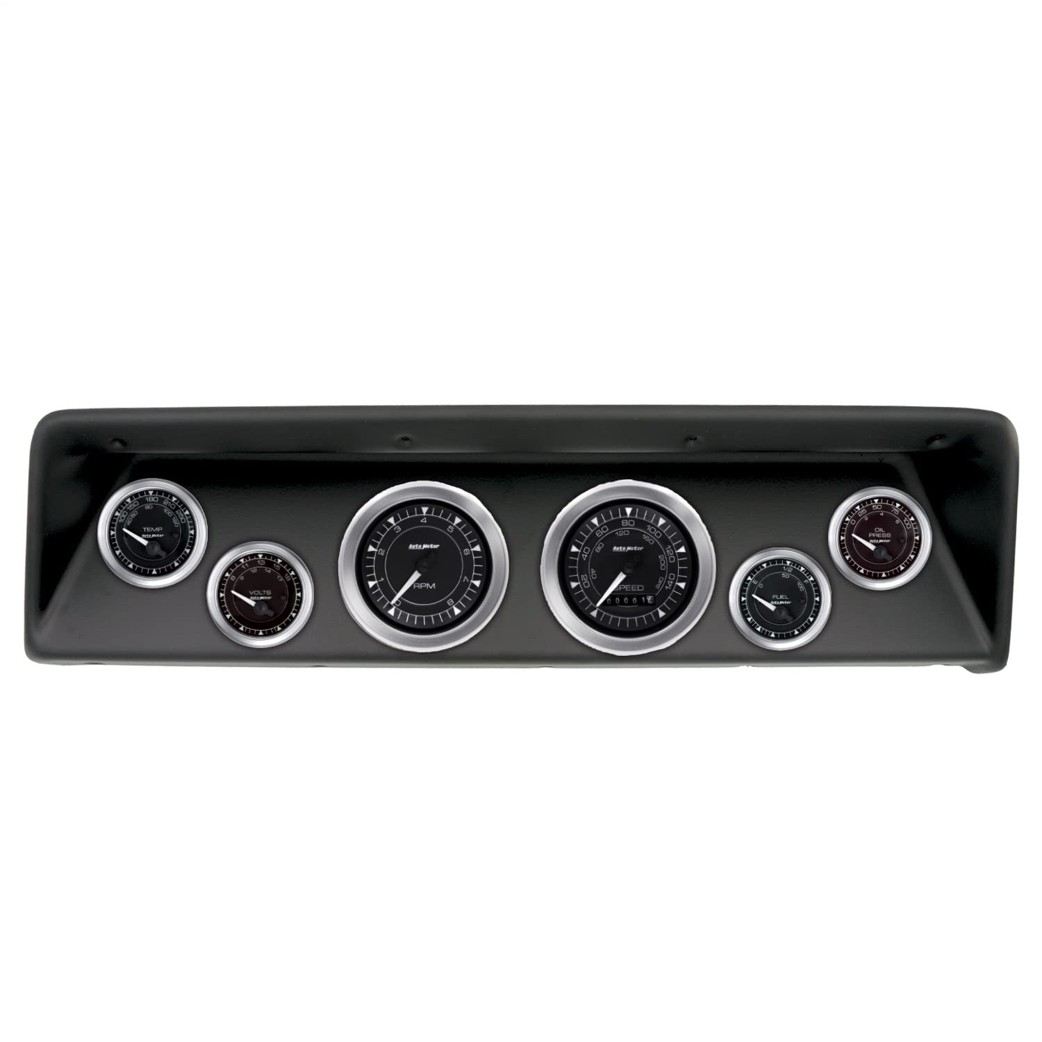 AutoMeter Dash Kit Direct Fit, (3 3/8" X2, 2 1/16" X4), Chevrolet Nova 66-67, Chrono (2112-04)