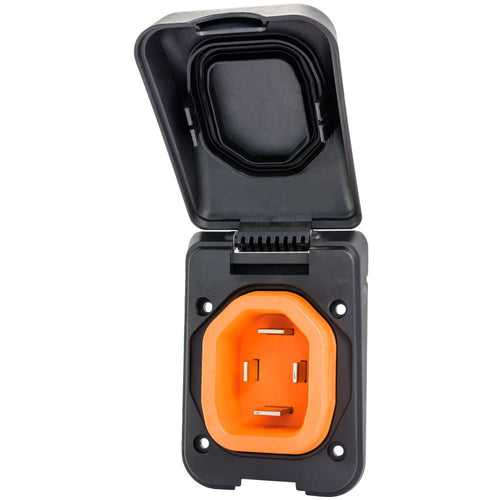 Non-Metallic SmartPlug BM32PB Inlet and Cover Assembly - 32 Amp Shore Power Inlet for RV, Boat, Camper Accessories - RV Essentials, Smart Plug RV, Electrical Connectors