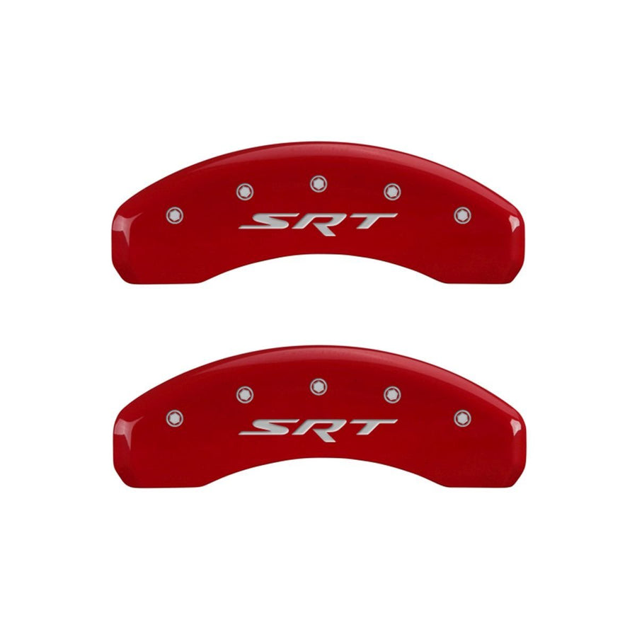 MGP 12088SSRTRD Red Caliper Covers - Engraved Front & Rear SRT, Set of 4