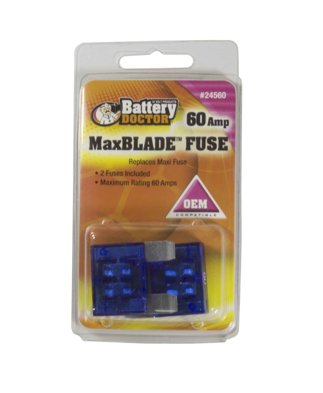 Battery Doctor WirthCo 24560 60 Amp MaxBlade Fuse, Blue, 2 Pack