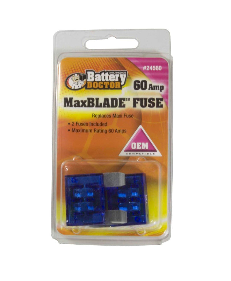Battery Doctor WirthCo 24560 60 Amp MaxBlade Fuse, Blue, 2 Pack