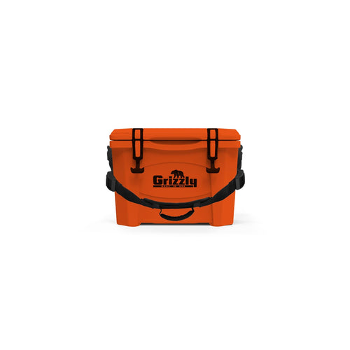 15 Cooler Grizzly | 15 qt Ice Chest Durable Rotomolded Insulated | Made in USA | Warranty for Life | For Beach Boat Camping Fishing Hunting | G15 | Orange