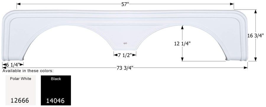 Fender Skirt ICON, Tandem, Sunnybrook, FS2666, Polar White
