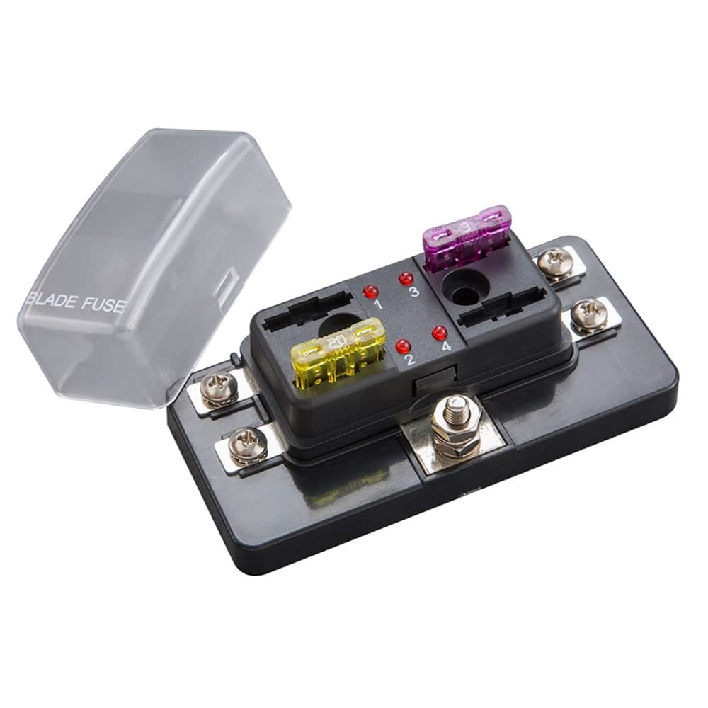 Fuse Block Install Bay ATC with Indicating LEDs - 4 Position - Screw TER