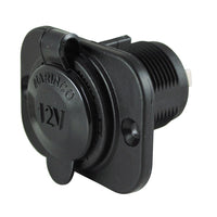 12V Marinco ParkPower Receptacle, Black 12VRCRV
