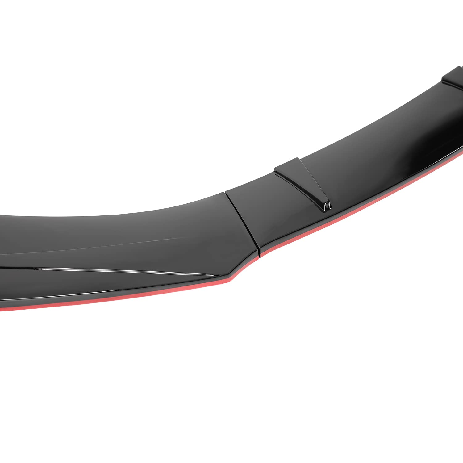 Glossy Black Red Trim Spec-D Tuning Universal Front Bumper Lip Spoiler Splitter Kits 3PC