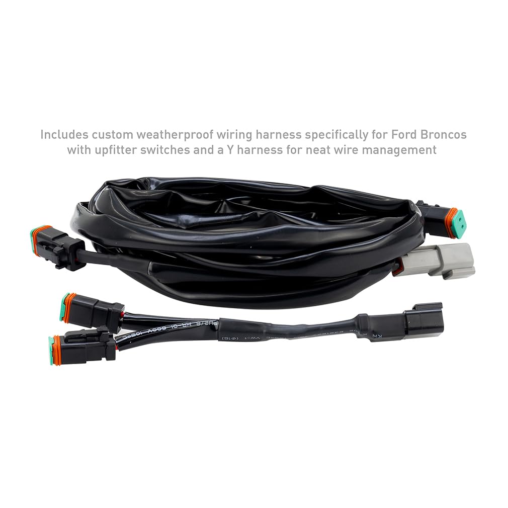 Ford Bronco Off-Road Borne Ditch Light Set (4) 3X3 Spot Upfit