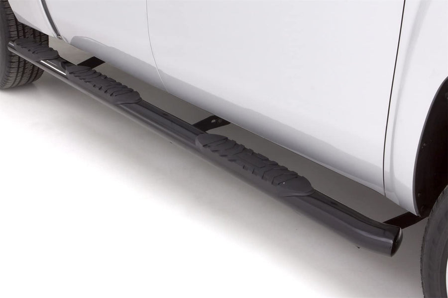 Lund RealTruck 26097042 Black Steel 5" Oval Wheel-to-Wheel Nerf Bars for 2009-2018 Dodge Ram 1500 Quad Cab with 6.5' Bed; Rocker Panel Mount