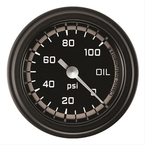 AX181GBLF Classic Instruments Gray 2-1/8" Oil Pressure Gauge AutoCross