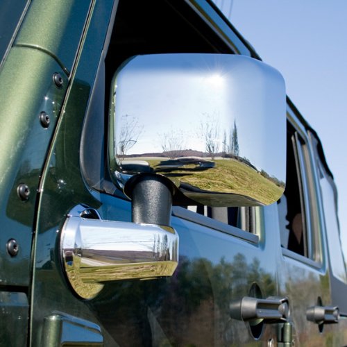 Door Mirror Arm Cover Kit, Chrome, Rugged Ridge | 4 Piece | 13311.03 | Fits 2007-2018 Jeep Wrangler JK
