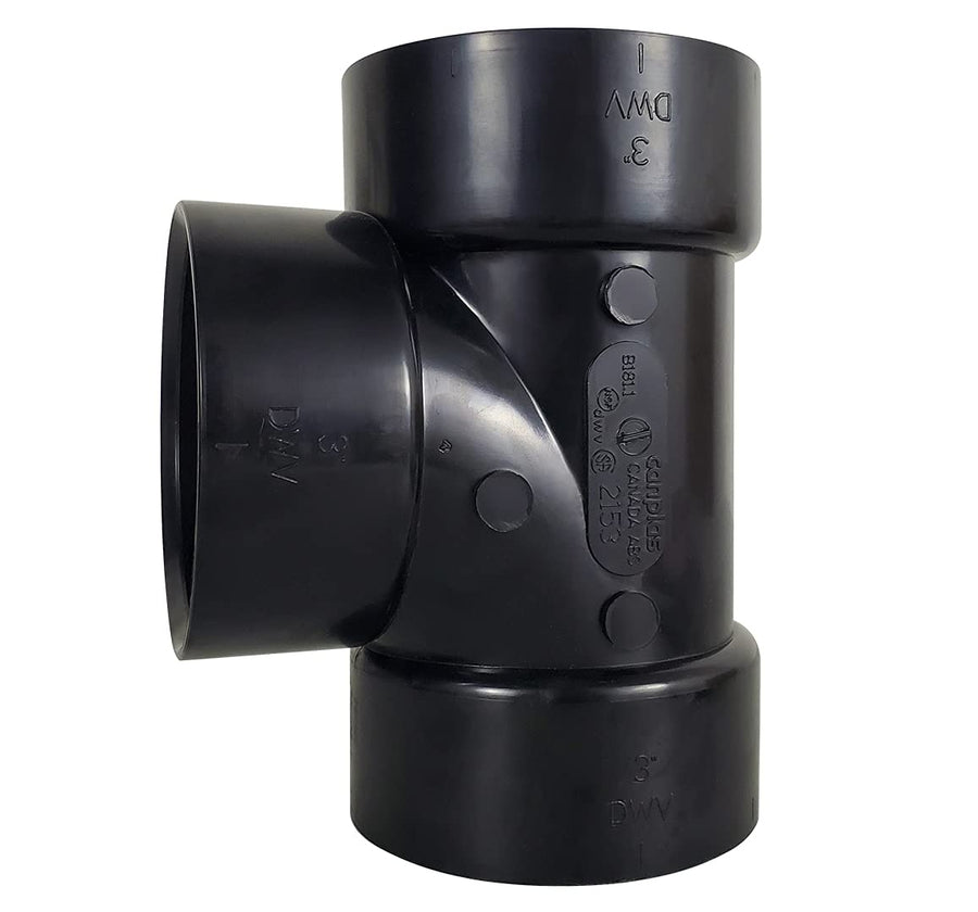 ICON 14848 San Tee-Wye, ABS, Fitting, 3", Hub-Hub-Hub
