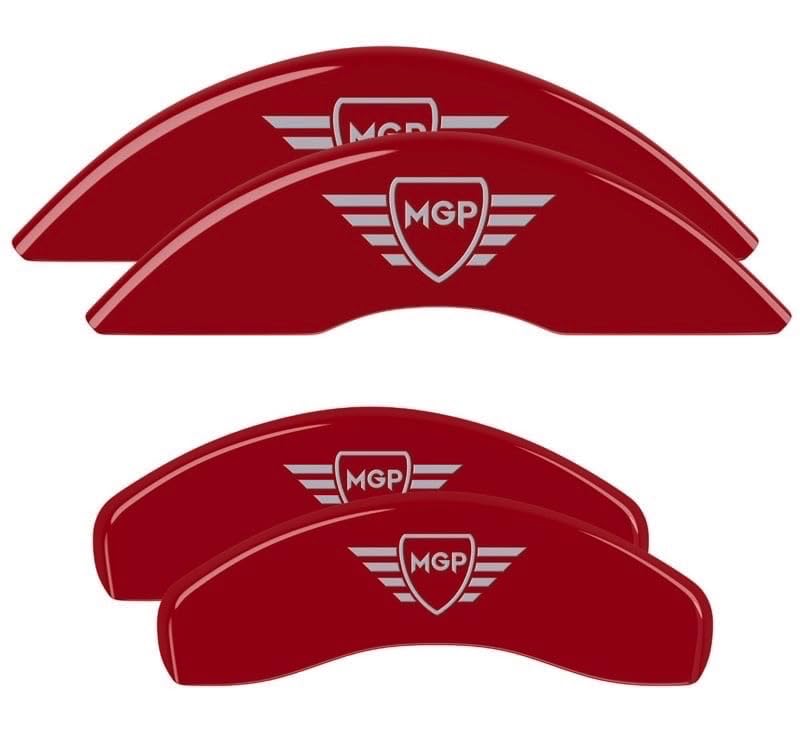 MGP Brake Caliper Covers Front and Rear for 2022 Lexus IS300 Logo, Custom Fit, Red