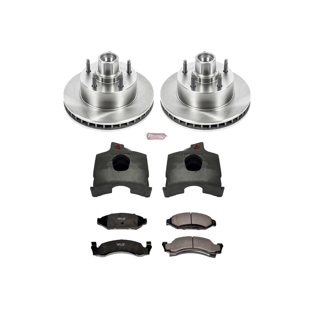 Power Stop KCOE1766 Replacement Autospeciality Front Caliper Kit- OE Rotors, Ceramic Brake Pads, Calipers For Ford E-150 Econoline, Ford E-150 Econoline Club Wagon, Ford F-150 [Model Specific]