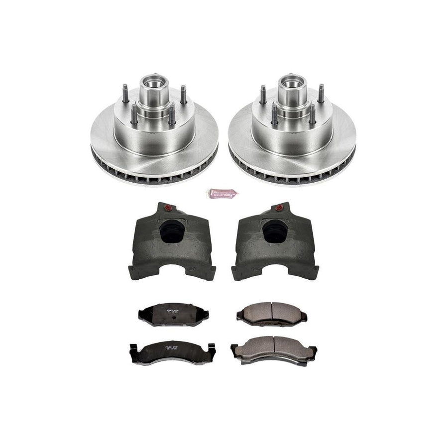 Power Stop KCOE1766 Replacement Autospeciality Front Caliper Kit- OE Rotors, Ceramic Brake Pads, Calipers For Ford E-150 Econoline, Ford E-150 Econoline Club Wagon, Ford F-150 [Model Specific]