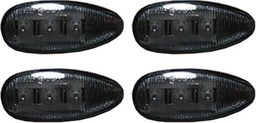264133BK Recon LED Fender Lights 1999-2007 Chevy Silverado & GMC Sierra Dually (4 Piece Set) - Smoke Lens with Black Trim