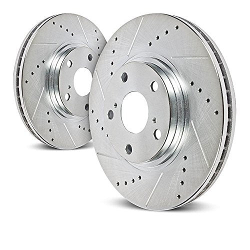 Power Stop Rear AR8374XPR Drilled & Slotted Rotor Pair For Dodge Ram 2500 2009-2010, Dodge Ram 3500 2009-2010, Ram 2500 2011-2023, Ram 3500 2011-2012 [Model Specific]