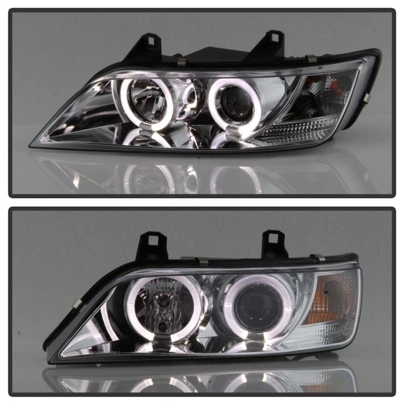LED Halo Spyder Auto Projector Headlights Chrome/Clear 5009098