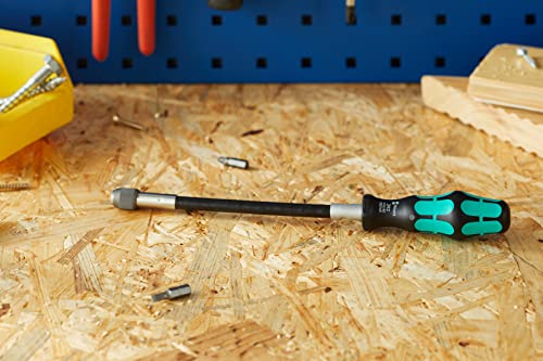 Wera Kraftform 5028160001 392 Hexagon Flexible Shaft Bitholding Screwdriver, 1/4" Head, 177mm Blade Length, MULTI