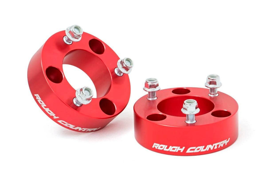 2.5" Rough Country Leveling Kit for 05-24 Nissan Frontier| Anodized Red - 865RED