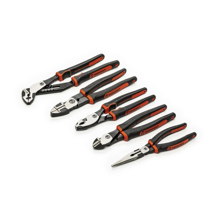 Z2 5Pc Mixed Dual Material Plier Set Crescent (Z2SET5CG-06)