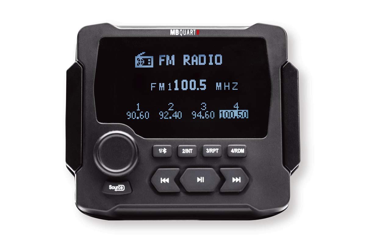 Bluetooth AM/FM Radio MB Quart GMR-LCD Gauge Hole Mount Marine/Boat Receiver