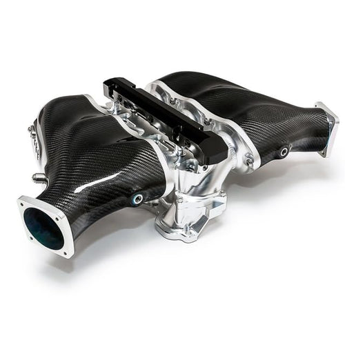 Carbon Fiber/Billet ALPHA GT-R Intake Manifold Standard Fuel Rail (6 Injector) Clear