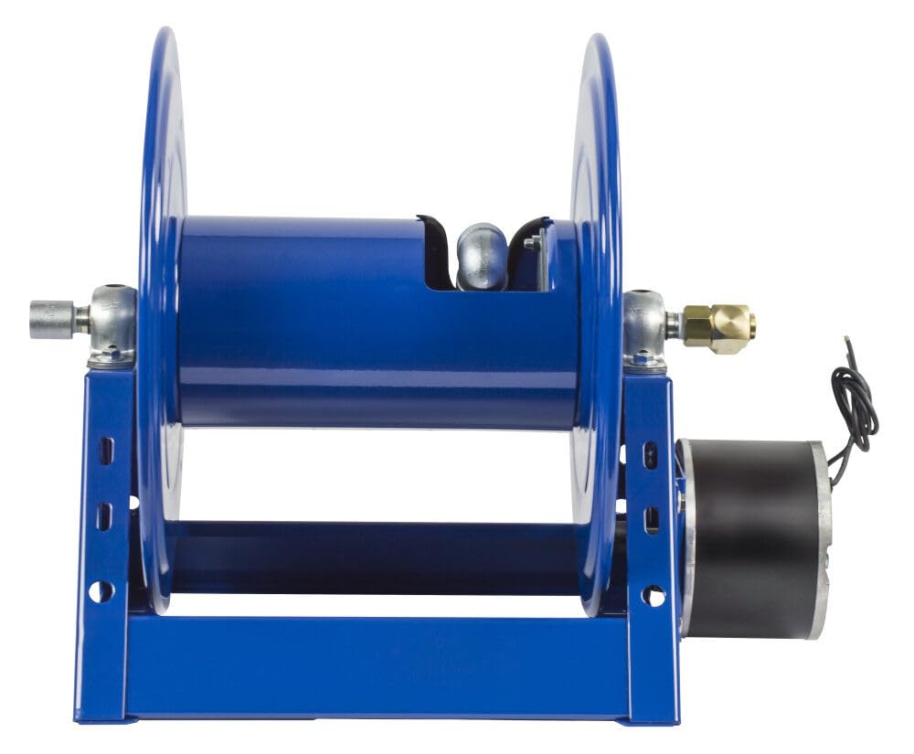 Electric 12V DC Coxreels 1125-4-100-E Motor Rewind Hose Reel: 1/2" I.D., 100' hose capacity, less hose, 3000 PSI
