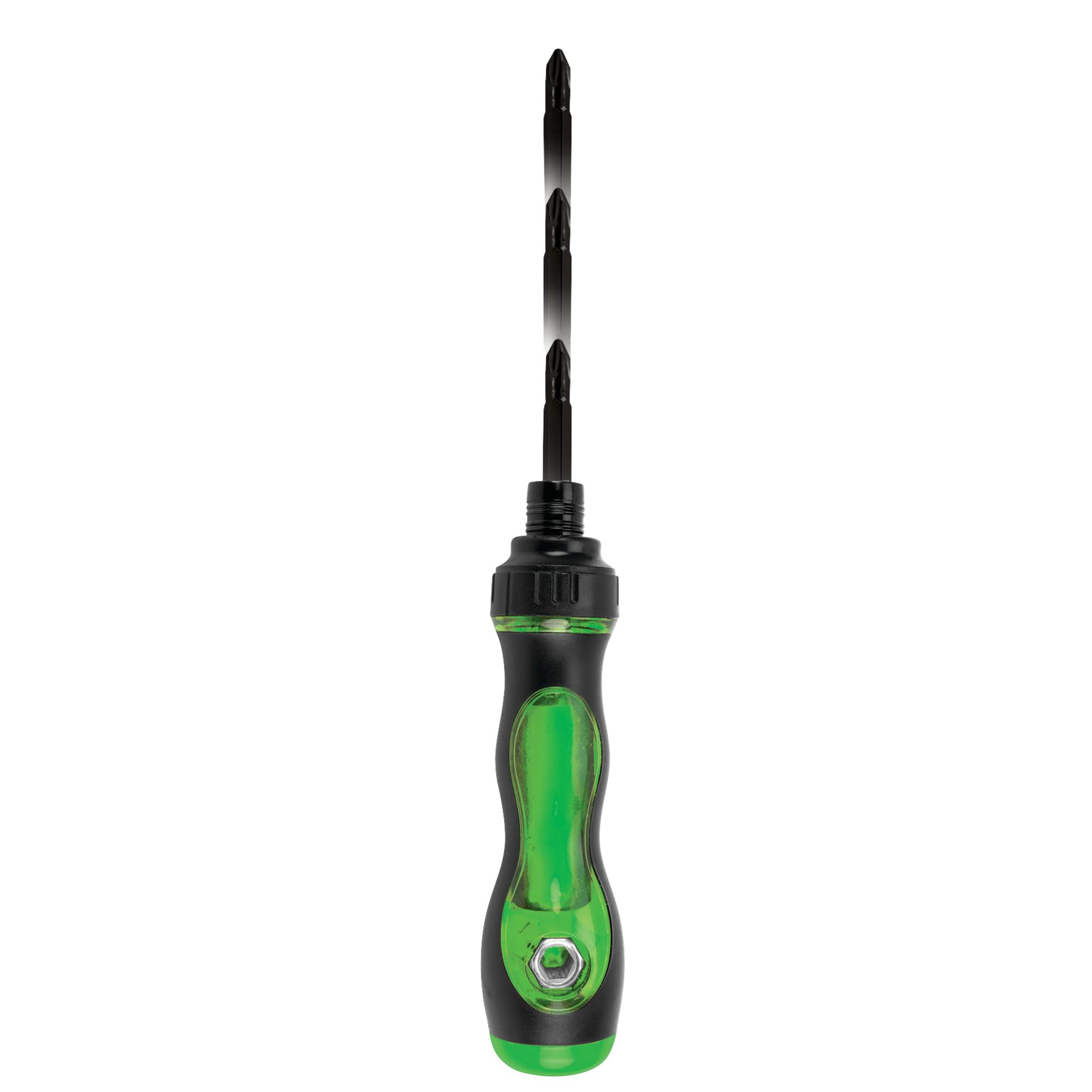 W80037 Performance Tool 2-in-1 Ratcheting Screwdriver - Compact and Versatile Tool for Efficient Screwdriving Jobs