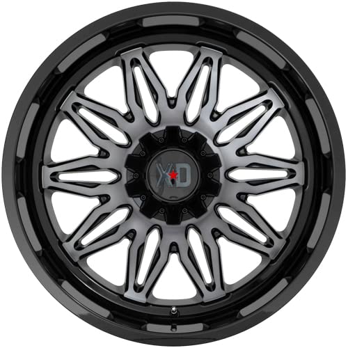 XD Wheels Gunner Xd859 Gloss Black MACHINED with Gray Tint Wheel Alloy Steel (22 x 10. inches /6 x 106 mm, -18 mm Offset)