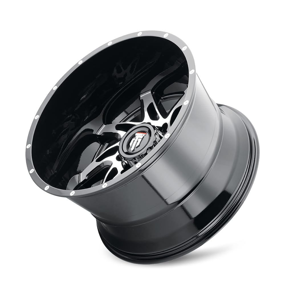 Gloss Black American Truxx SPYDER Wheel with Painted (22 x 14. inches /8 x 180 mm, -76 mm Offset)